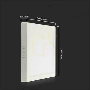 V-TAC 12W LED SAMSUNG CHIP Surface Panel Quadratisch 167x167mm VT-60012SQ-S 4000K 1200lm small 1