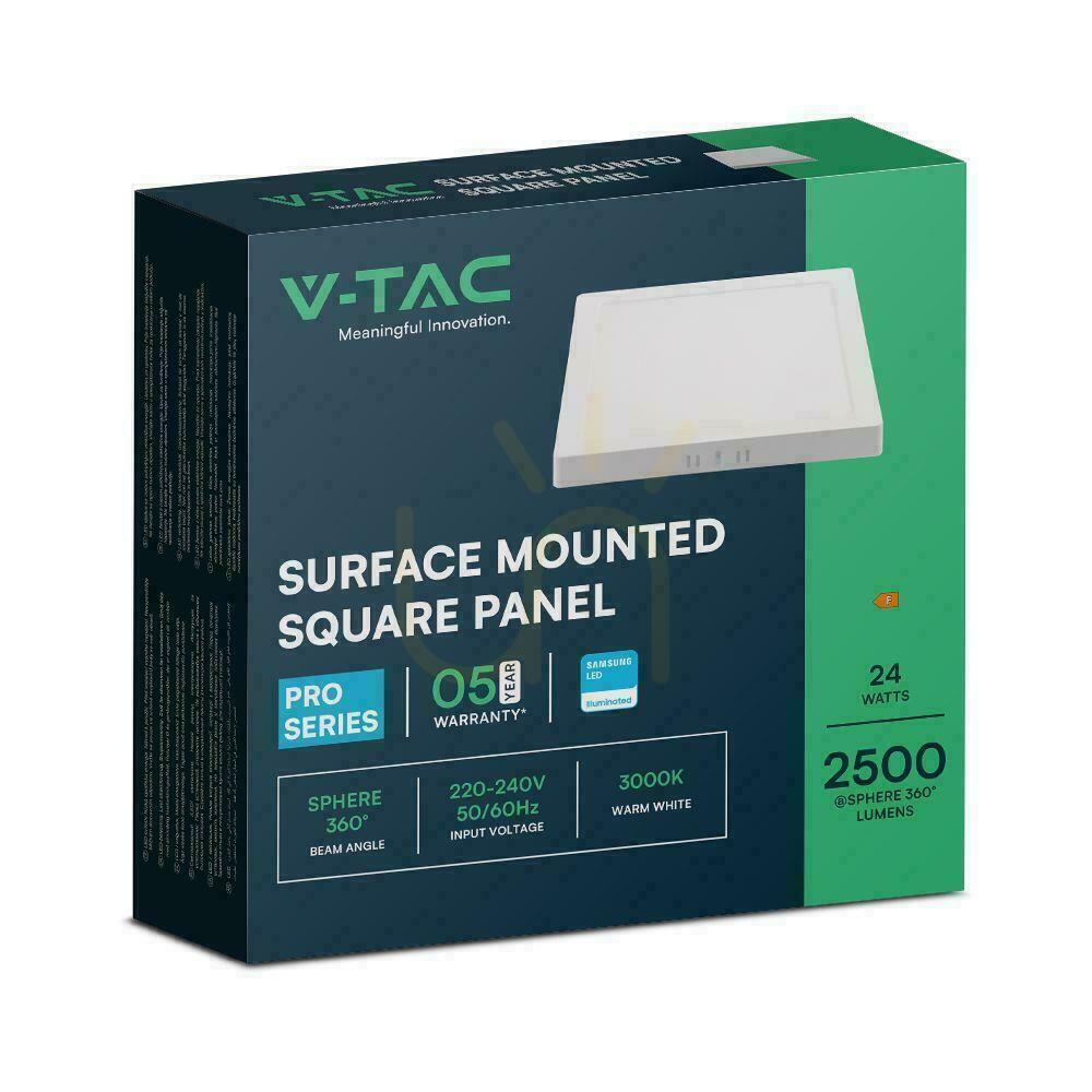 Vorschau Surface Panel V-TAC 18W LED SAMSUNG CHIP Square 285x285mm VT-60024SQ-S 4000K 2640lm 5 Jahre Garantie Surface Panel V-TAC 18W LED SAMSUNG CHIP Square 285x285mm VT-60024SQ-S 4000K 2640lm 5 Jahre Garantie