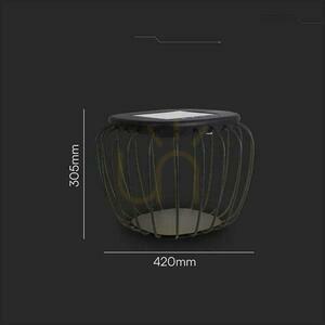 V-TAC 1W LED IP44 Tragbare Solar-Drogerie Lampe Farbwechsel Schwarz 42x30cm VT-7993 3000K-6000K 120lm small 2