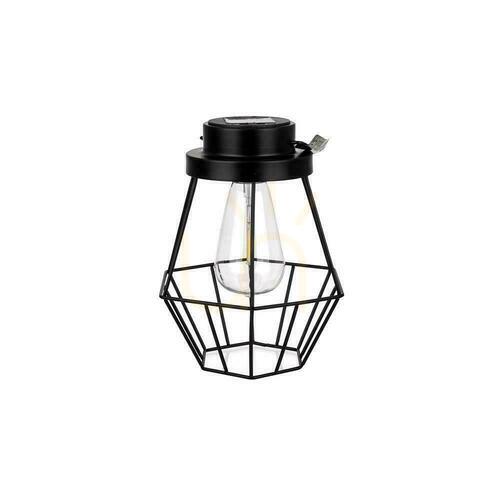 Prüfen V-TAC LED Tragbare Solarlampe IP44 Schwarz 18x21cm VT-7995 2700K 8lm
