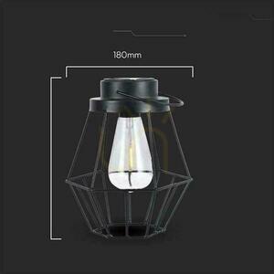V-TAC LED Tragbare Solarlampe IP44 Schwarz 18x21cm VT-7995 2700K 8lm small 4