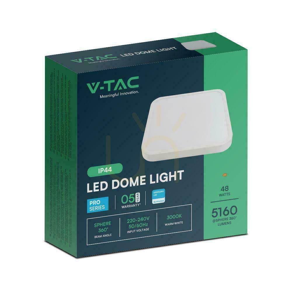 Vorschau Plafond V-TAC 48W LED SAMSUNG CHIP Square 42x42cm Aufputz IP44 Weiß VT-8630 4000K 5160lm 5 Jahre Garantie Plafond V-TAC 48W LED SAMSUNG CHIP Square 42x42cm Aufputz IP44 Weiß VT-8630 4000K 5160lm 5 Jahre Garantie