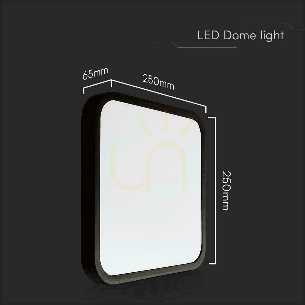 Anzeige Plafond V-TAC 18W LED SAMSUNG CHIP Square 25x25cm Aufputz IP44 Schwarz VT-8618B 3000K 1830lm 5 Jahre Garantie Plafond V-TAC 18W LED SAMSUNG CHIP Square 25x25cm Aufputz IP44 Schwarz VT-8618B 3000K 1830lm 5 Jahre Garantie