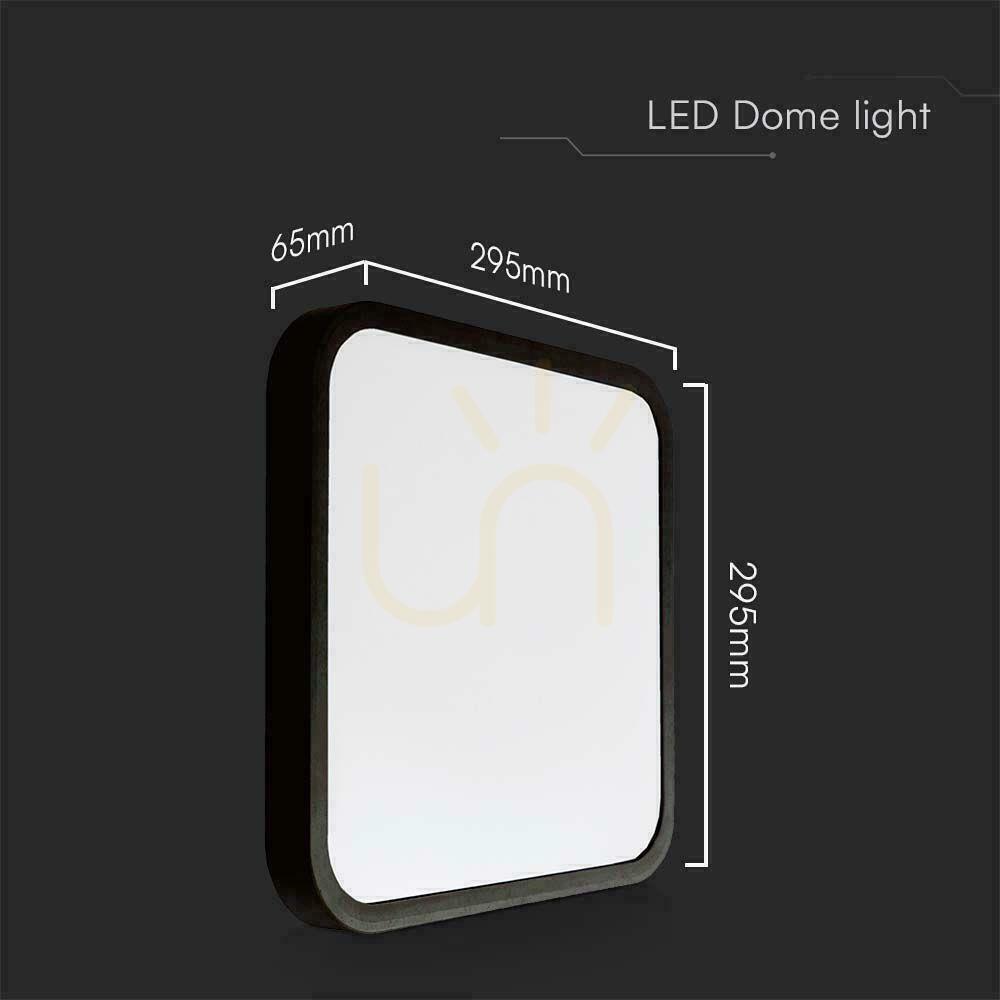 Anzeige Plafond V-TAC 24W LED SAMSUNG CHIP Quadratisch 30x30cm Aufbaumontage IP44 Schwarz VT-8624B 3000K 2500lm 5 Jahre Garantie Plafond V-TAC 24W LED SAMSUNG CHIP Quadratisch 30x30cm Aufbaumontage IP44 Schwarz VT-8624B 3000K 2500lm 5 Jahre Garantie
