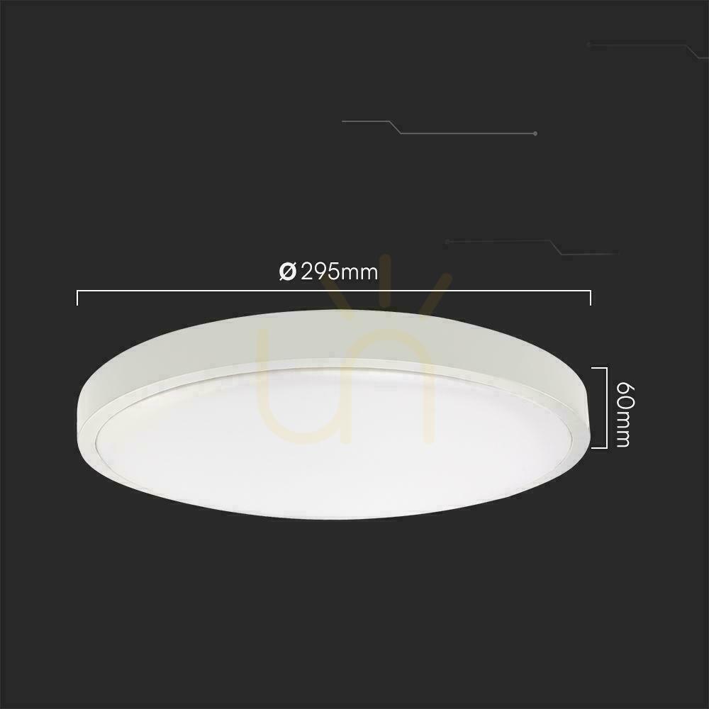Anzeige Plafond V-TAC 18W LED SAMSUNG CHIP Rund 29cm Aufputz Pilot Bewegungsmelder IP44 Weiß VT-8618S 4000K 1830lm 5 Jahre Garantie Plafond V-TAC 18W LED SAMSUNG CHIP Rund 29cm Aufputz Pilot Bewegungsmelder IP44 Weiß VT-8618S 4000K 1830lm 5 Jahre Garantie