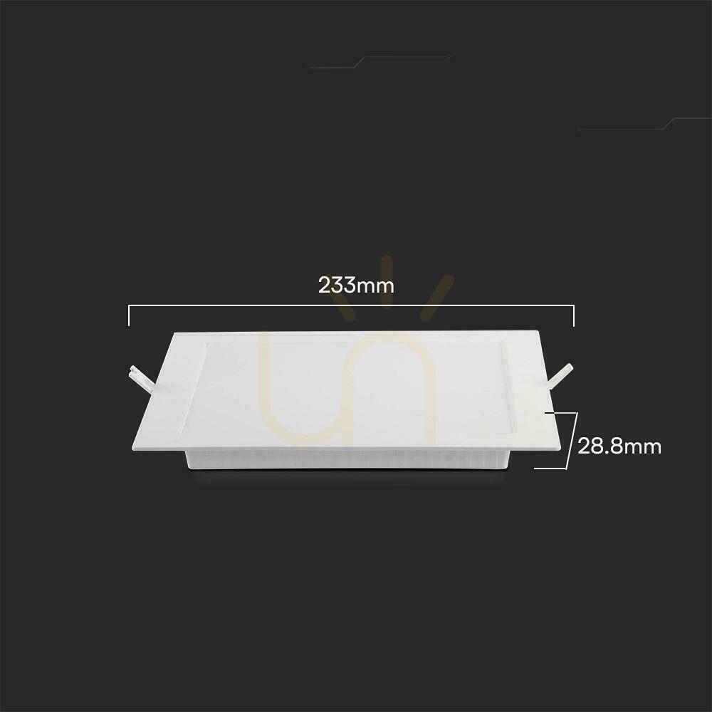 Anzeige V-TAC 18W LED SAMSUNG CHIP Einbaupanel Quadratisch 220x220mm VT-61018SQ-S 6500K 1980lm V-TAC 18W LED SAMSUNG CHIP Einbaupanel Quadratisch 220x220mm VT-61018SQ-S 6500K 1980lm
