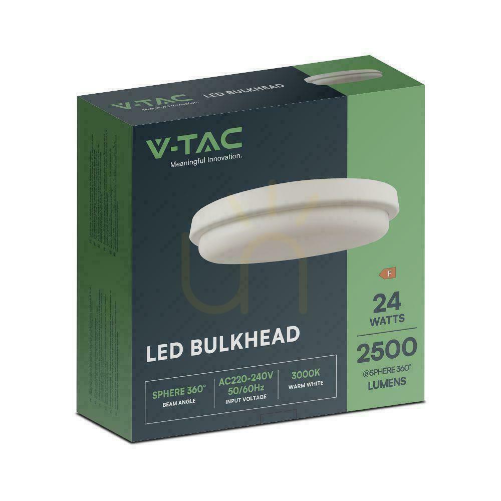 Zeige V-TAC 24W LED Plafond Rund 240x38mm IP54 VT-80024 3000K 2500lm V-TAC 24W LED Plafond Rund 240x38mm IP54 VT-80024 3000K 2500lm