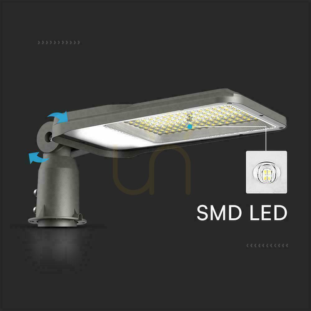Zeige V-TAC SAMSUNG CHIP LED-Straßenleuchte mit einstellbarem 100W LED-Ersatzmodul VT-105ST 4000K 9400lm 5 Jahre Garantie V-TAC SAMSUNG CHIP LED-Straßenleuchte mit einstellbarem 100W LED-Ersatzmodul VT-105ST 4000K 9400lm 5 Jahre Garantie