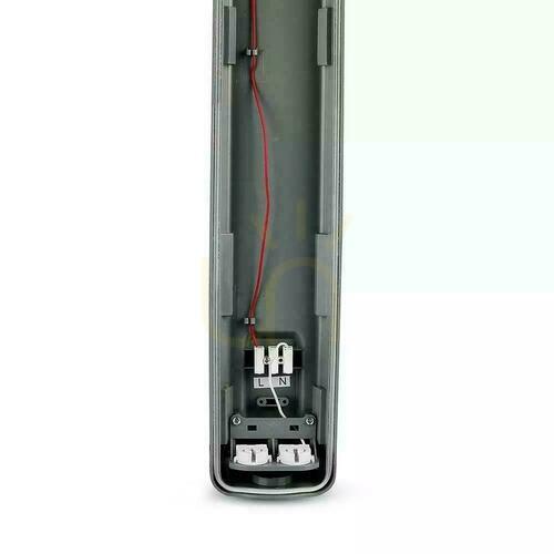 Prüfen V-TAC PC/PC 2x120cm (2 x 18W) Hermetische LED-Leuchte (LED-Röhren enthalten) VT-12023 4000K 3400lm