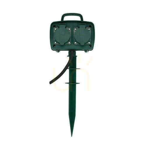 Prüfen V-TAC Gartensteckdosen 4 Steckdosen 3m, Pin-in, IP44 Schuko VT-1114-3