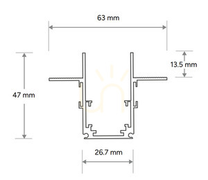 Beleuchtungsschiene magnetisch LUNA-MAG 200 cm schwarz Aluminium Lunares LUN-37-0002-20 small 10