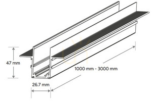 Beleuchtungsschiene magnetisch LUNA-MAG 200 cm schwarz Aluminium Lunares LUN-37-0002-20 small 11