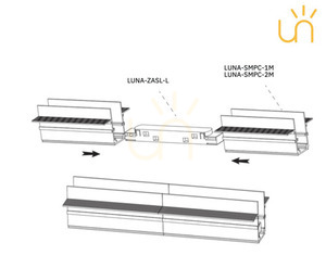 Beleuchtungsschiene magnetisch LUNA-MAG 200 cm schwarz Aluminium Lunares LUN-37-0002-20 small 8