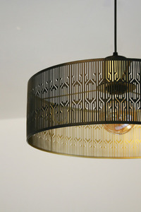 LASER Pendelleuchte ¶r. 30cm, Aviano schwarzes Textilkabel small 1
