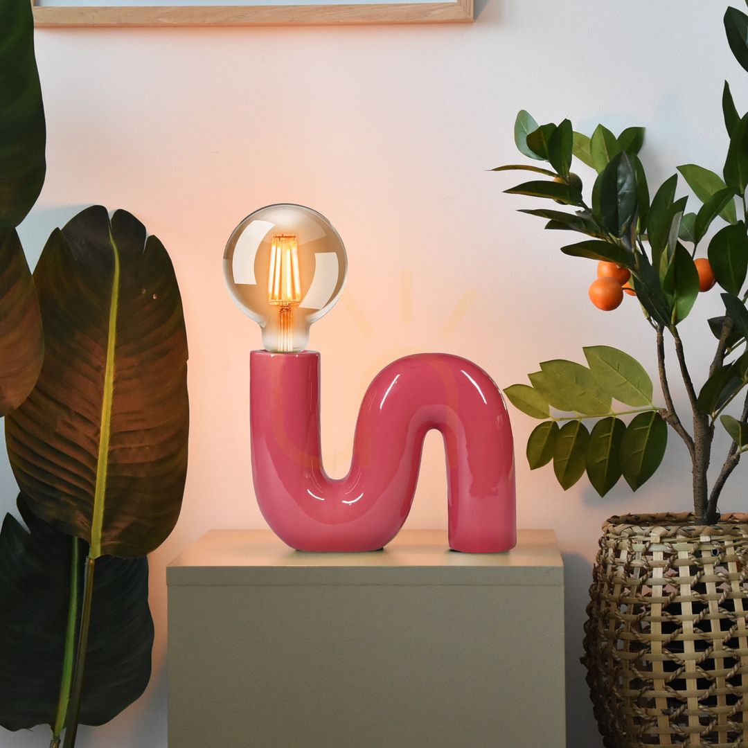 Aussicht POP SERPENT Schreibtischlampe, Keramik mit Textilkabel und Schalter Aviano POP SERPENT Schreibtischlampe, Keramik mit Textilkabel und Schalter Aviano