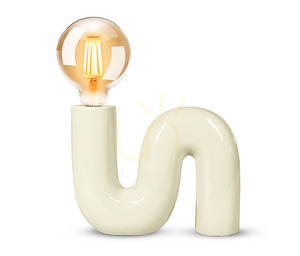 POP SERPENT Schreibtischlampe, Keramik mit Textilkabel und Schalter Aviano small 0