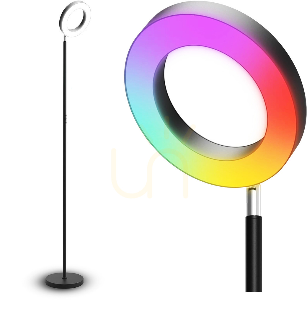 Prüfen BOBBY Stehleuchte, mit verstellbarem Lichtkreis, RGB-Steuerung per App oder Aviano-Fernbedienung BOBBY Stehleuchte, mit verstellbarem Lichtkreis, RGB-Steuerung per App oder Aviano-Fernbedienung