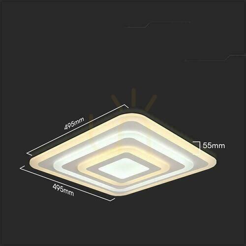 Prüfen V-TAC 82W LED dimmbare Deckenleuchte Weiß Pilot SMART VT-7719 3000K-4000K-6000K 6700lm.