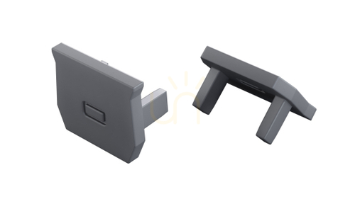 Prüfen Endkappe für LED-Profil LUMINES axel 2-in-1, silber ABS 12-1515-01