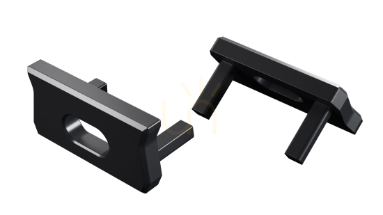 Prüfen ALU LUMINES Atom schwarz eloxiert Stecker mit Loch ALU LUMINES Atom schwarz eloxiert Stecker mit Loch