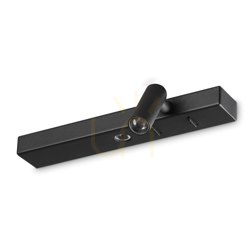 Prüfen Wandleuchte Ideallux Bonne Nuit schwarz LED 6,5W rund 22 cm 336817