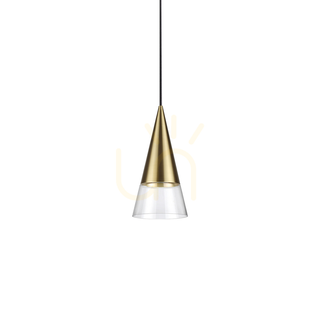 Vorschau Pendelleuchte Ideallux Cono SP1 Ottone Messing Glas GU10 321479 Pendelleuchte Ideallux Cono SP1 Ottone Messing Glas GU10 321479