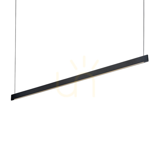 Prüfen Pendelleuchte Ideallux Desk Wide SP2 Nero schwarz LED 36W 120 cm 336190
