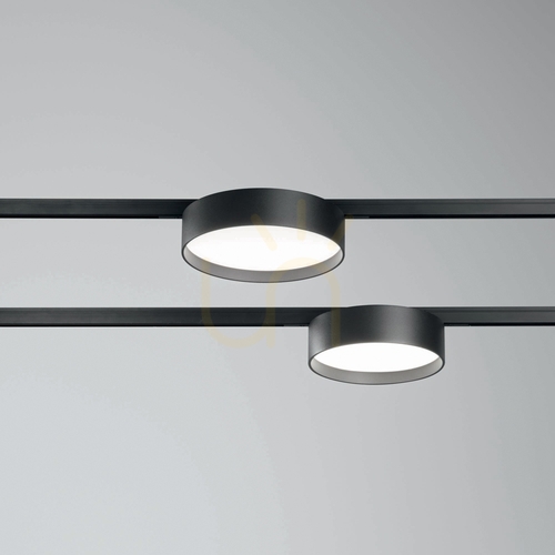 Prüfen LED Schienenleuchte Ideallux Deva Disc schwarz 10W 3000K 332864