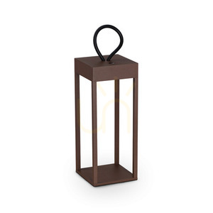 Tischleuchte Ideallux Enya 323244 LED 5W dimmbar Aluminium Braun 30 cm small 0