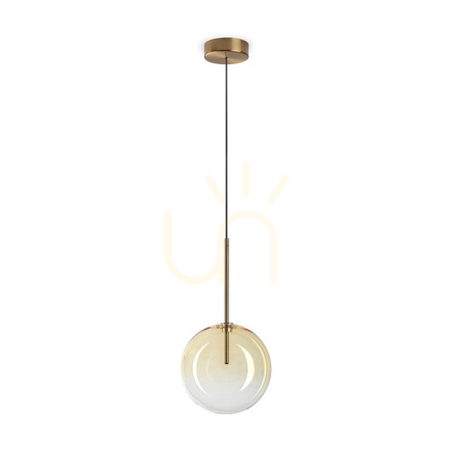 Prüfen Pendelleuchte Ideallux Equinoxe SP1 D20 Amber Glas Chrom 345352
