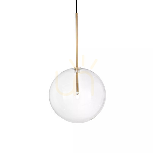 Prüfen Pendelleuchte Ideallux Equinoxe Ambra Sfumato Glas Metall chrom Ø25 cm 326368