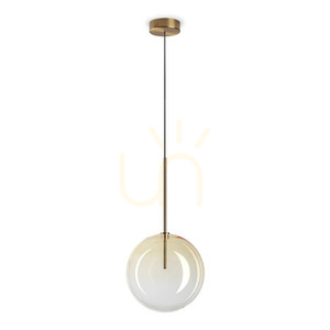 Pendelleuchte Ideallux Equinoxe Ambra Sfumato Glas Metall chrom Ø25 cm 326368 small 0