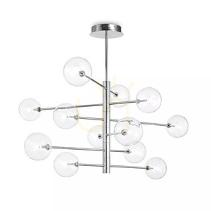 Pendelleuchte Ideallux Equinoxe SP12 Ambra Sfumato Chrom 345383 small 1
