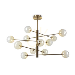Pendelleuchte Ideallux Equinoxe SP12 Ambra Sfumato Chrom 345383 small 0