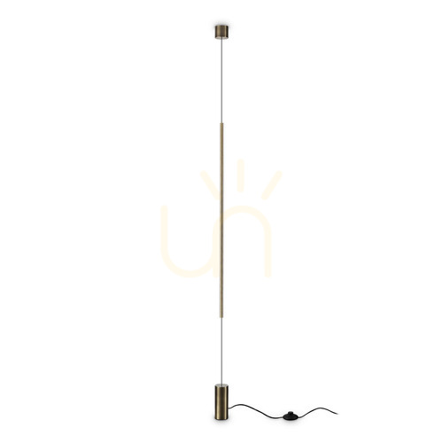 Prüfen Ideallux ESSENCE Pendel-Wandleuchte 341132 LED 14W Messing 2700K ⌀6 cm