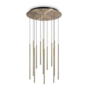 Pendelleuchte Ideallux LOOK 341101 Messing LED 19W 12-flammig 2700K Ø60 cm small 0