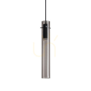 Pendelleuchte Ideallux FLAM 321042 fumé Glas LED 10W Chrom 75-270 cm small 0