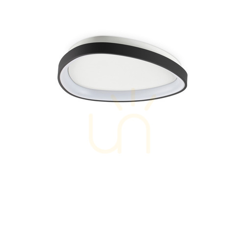 Prüfen Plafond Ideallux Gemini 341446 schwarz LED 24W 2700K Ø42,5 cm