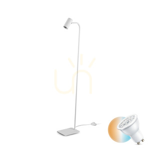 Stehlampe Ideallux Ginger PT1 326665 weiß Metall GU10 122 cm small 0