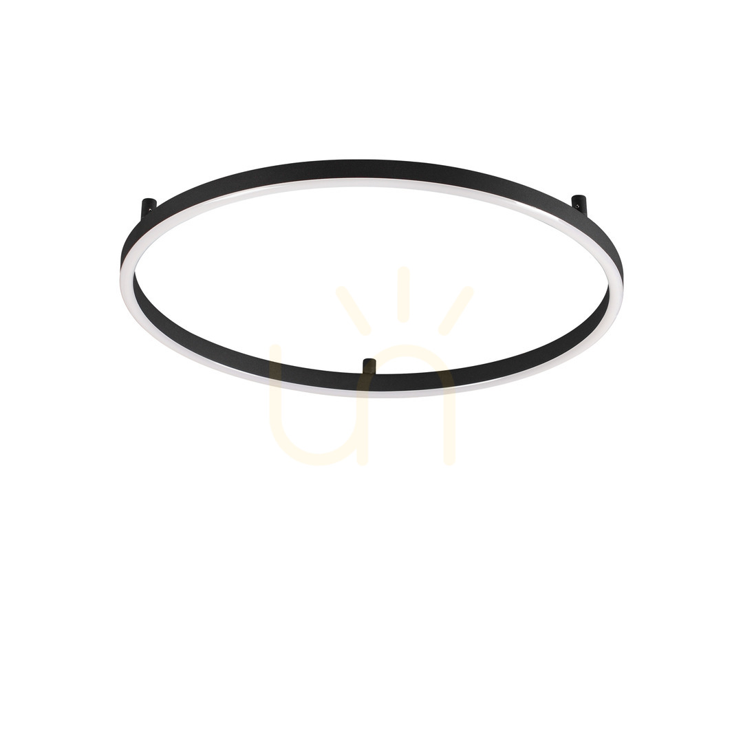 Prüfen Plafond Ideallux Oracle Slim rund schwarz LED 70 cm 4000K 37W 341941 Plafond Ideallux Oracle Slim rund schwarz LED 70 cm 4000K 37W 341941