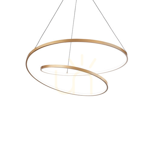 Prüfen Pendelleuchte Ideallux OZ 342399 LED 47W 4000K Messing Ø60 cm