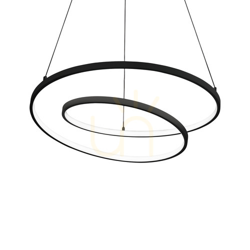 Prüfen Pendelleuchte Ideallux OZ 80 cm schwarz LED 52W 4000K 342443