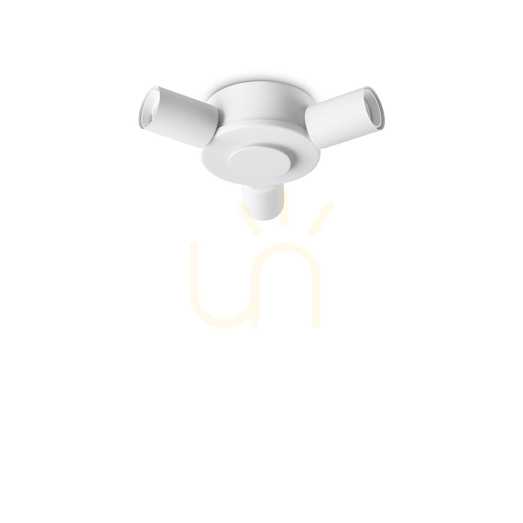 Ceiling Light Ideallux Set Up MPL3 White 24 cm 348278