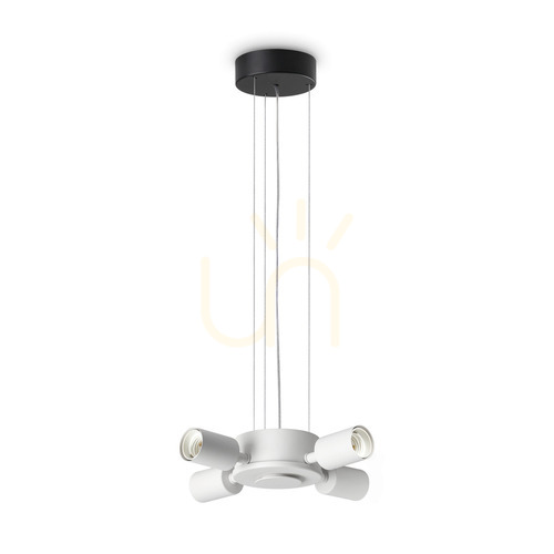 Prüfen Pendelleuchte Ideallux SET UP MSP4 Nero 4-flammig schwarz E27 348254