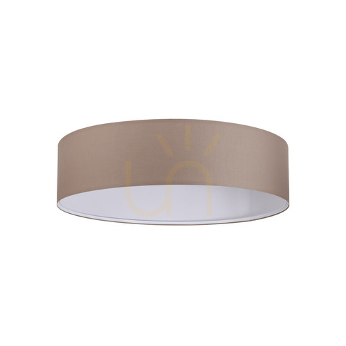 Prüfen Lampenschirm Ideallux SET UP Slim Tortora Stoff Ø70xH18 cm 346045