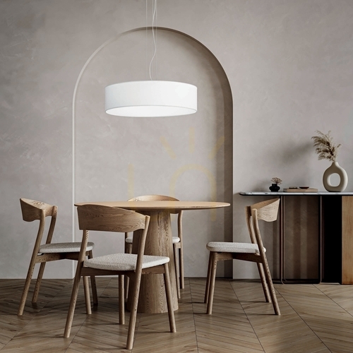 Prüfen Lampenschirm Ideallux SET UP Slim weiß Stoff D90 H18 346069