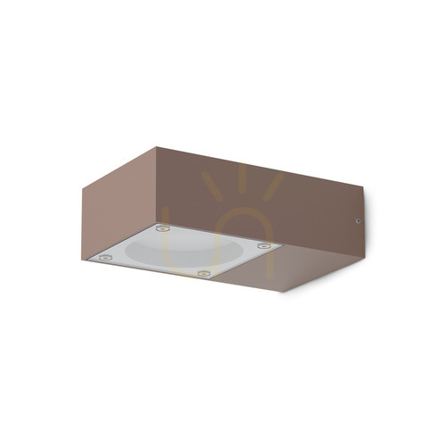 Prüfen Außenwandleuchte Ideallux Sirio 318196 braun GX53 IP54 Metall Glas