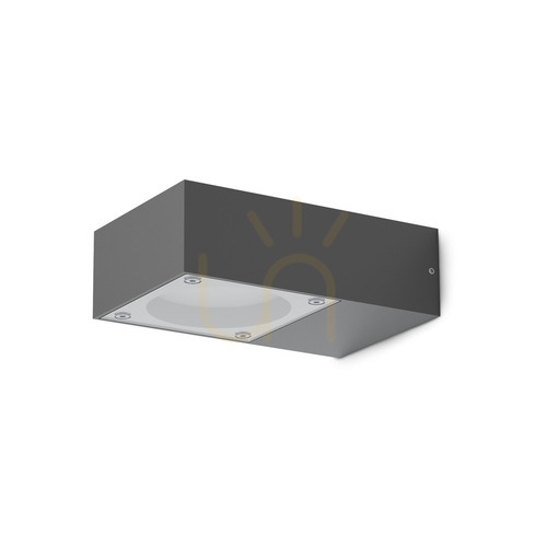 Prüfen Außenwandleuchte Ideallux Sirio 318219 schwarz GX53 IP54 Metall Glas