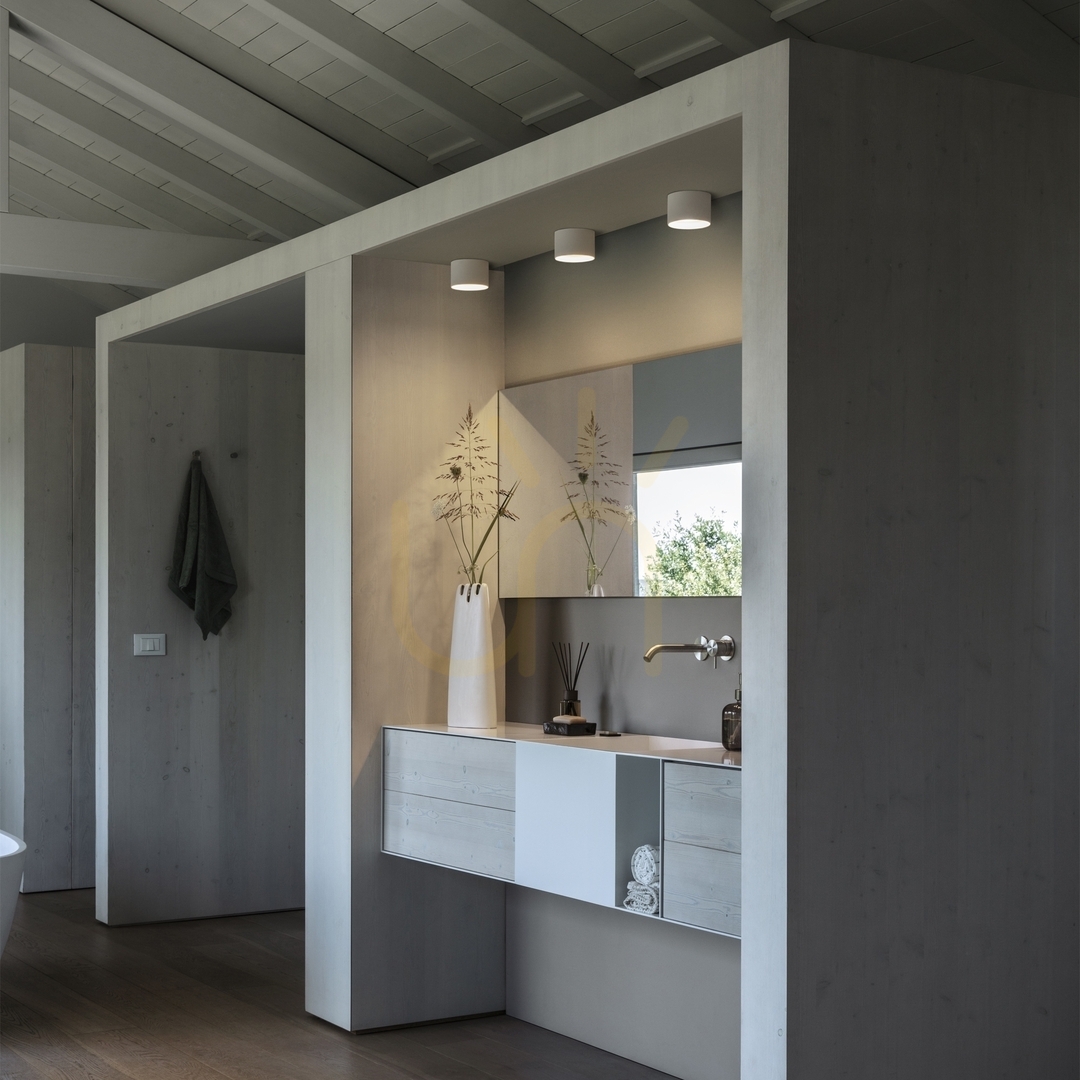 Aussicht Plafond Ideallux Spike LED 10W weiß Aluminium 345468 Plafond Ideallux Spike LED 10W weiß Aluminium 345468