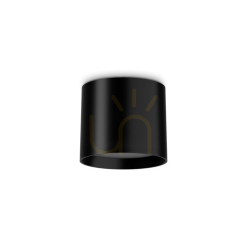 Prüfen Plafond Ideallux Spike 336008 LED 10W schwarz Ø10 cm Aluminium